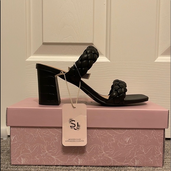 Sincerely Jules Stacked Block Heel Sandals - Picture 1 of 6